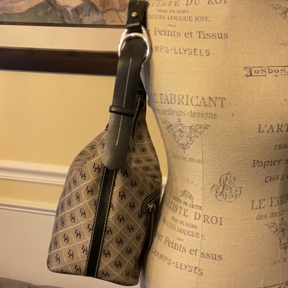 Vintage Dooney & Bourke Db Initial Shoulder Bag - image 4